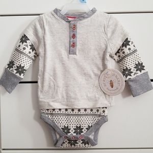 Burt's Bees Baby Stone Henley Thermal